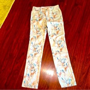Alberto golf pant cream colored with lilies size 32